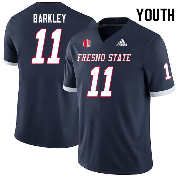 Youth #11 Mikel Barkley Fresno State Bulldogs College Football Jerseys Stitched Sale-Navy - Click Image to Close
